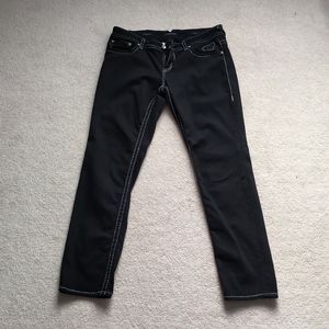 EUC Vigoss Black Chelsea Skinny Jean Sz 15/16, 31" Long